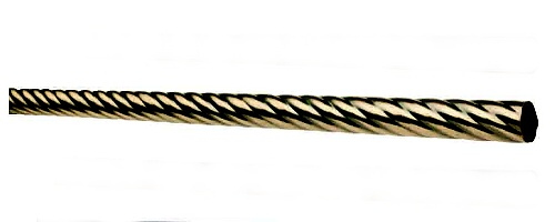 Tyč kovová Twisted dĺžka 1,6 m priemer 25mm